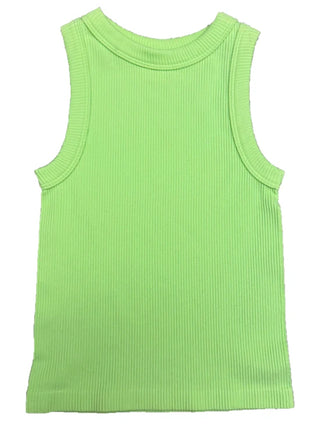 Seamless Ribbed Tank with Hem Front