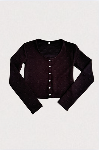 Tali Puff Heart Cardigan