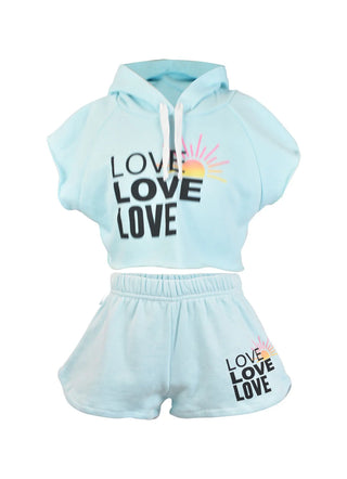 Love Short Sleeve Hoodie