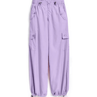 Lilac Cargo Parachute Pants