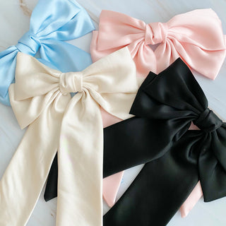 Double Satin Bow Clip