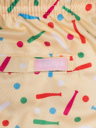 Batter Up Bakery Confetti Cupcake Diamond Air Mesh Shorts