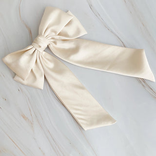 Double Satin Bow Clip