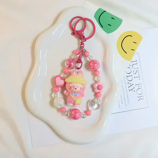 Flocked Magic LaBuBu Beaded Key Chain