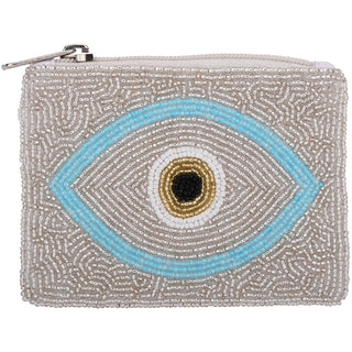 Evil Eye Beaded Purse Wallet