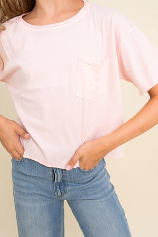 Raw Edge Pocket Tee