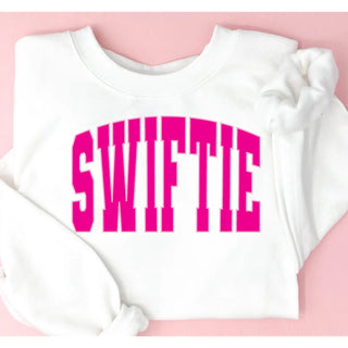 Hot Pink Varsity Swiftie Crewneck Sweatshirt