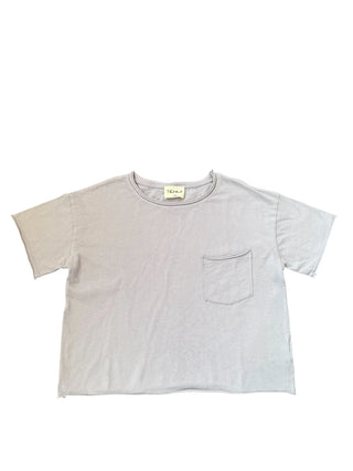 Cotton Jersey Raw Edge Pocket Tee