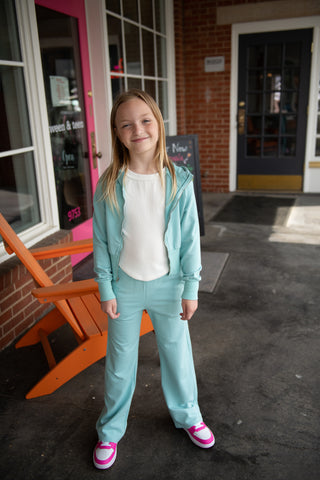French Terry Wide Leg Pants - Jr. Sizing