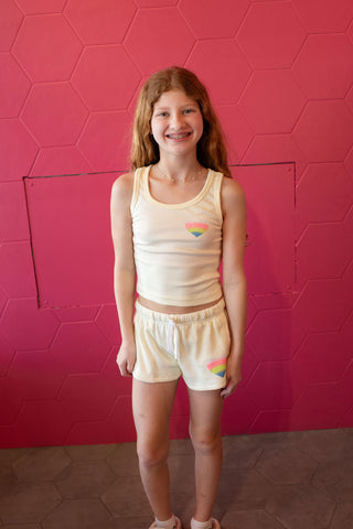 Pastel Rainbow Heart Shorts