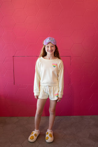 Pastel Rainbow Heart Sweatshirt