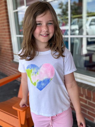 Large Tie Dye Heart Tee