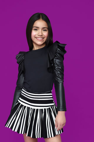 Long Sleeve Flutter Top