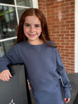 Cotton Fleece Reverse Insert Sweater