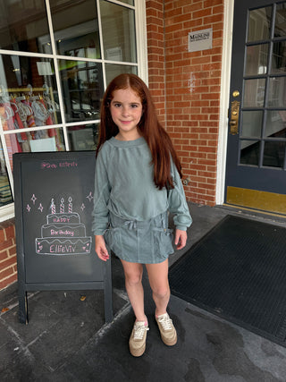 TENLY Corduroy Utility Skirt