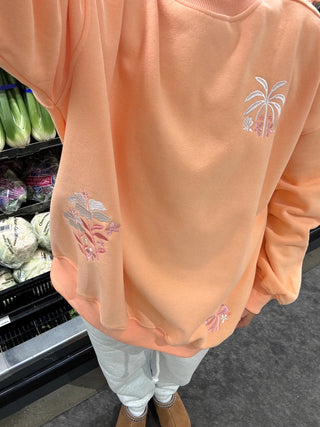 Sherbert Tropical Palms Hoodie