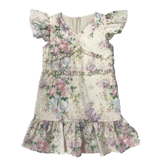Floral Flutter Sleeve Dress