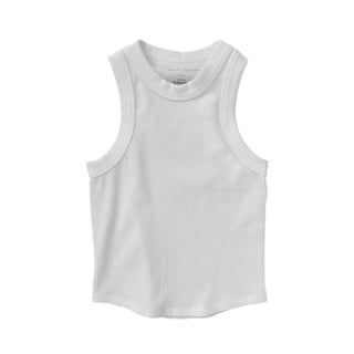 Seamless Ribbed Tank with Hem Front