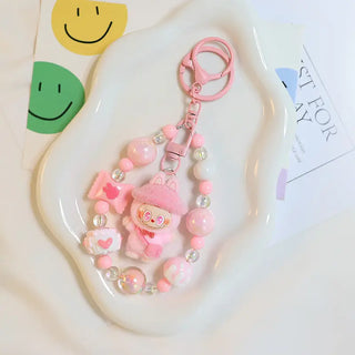 Flocked Magic LaBuBu Beaded Key Chain