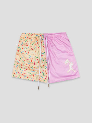 Batter Up Bakery Confetti Cupcake Diamond Air Mesh Shorts