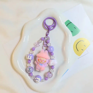 Flocked Magic LaBuBu Beaded Key Chain