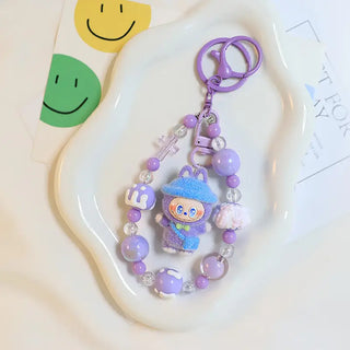 Flocked Magic LaBuBu Beaded Key Chain