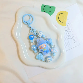 Flocked Magic LaBuBu Beaded Key Chain