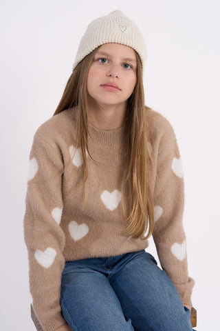 All Over Heart Sweater