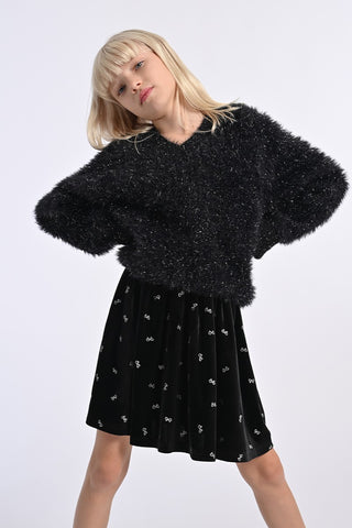 Molly Velvet Bow Skirt